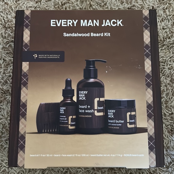 NEW - Every Man Jack - Sandalwood Beard Kit - Picture 1 of 6